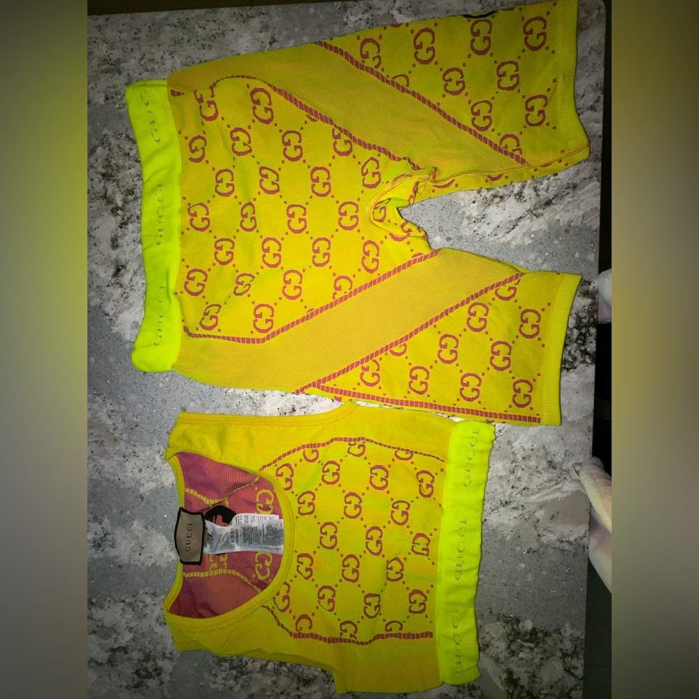 Gucci Yellow and Chartreuse Ensemble